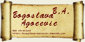 Bogoslava Agočević vizit kartica